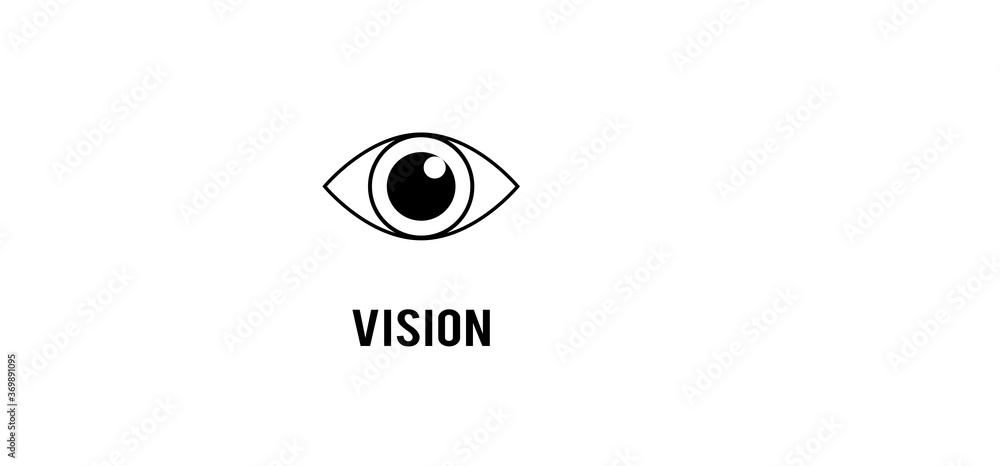 Obraz premium Vision. Modern flat design concept.