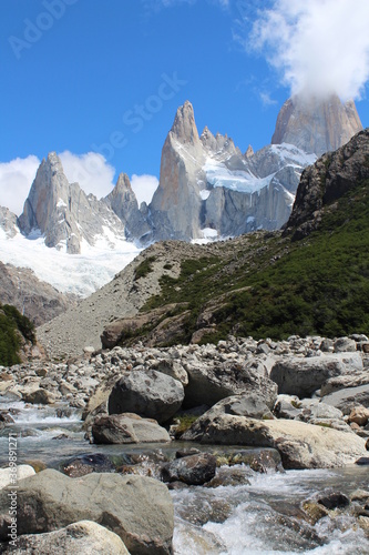 River bed below Mt. Fitz Roy, Patagonia, Argentina