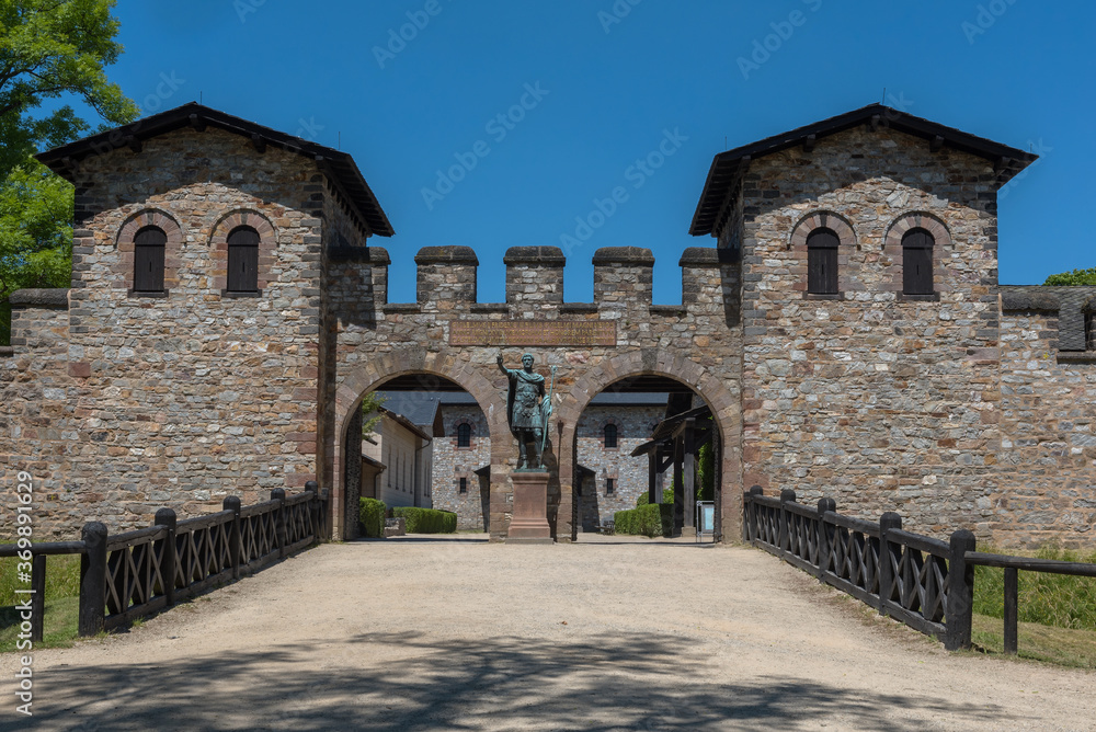 main entrance of the Roman Castle Saalburg, Germany main entrance of the Roman Castle Saalburg, Germany