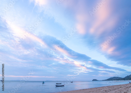 sunset over the sea photo