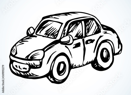 Toy Car. Vector drawing icon