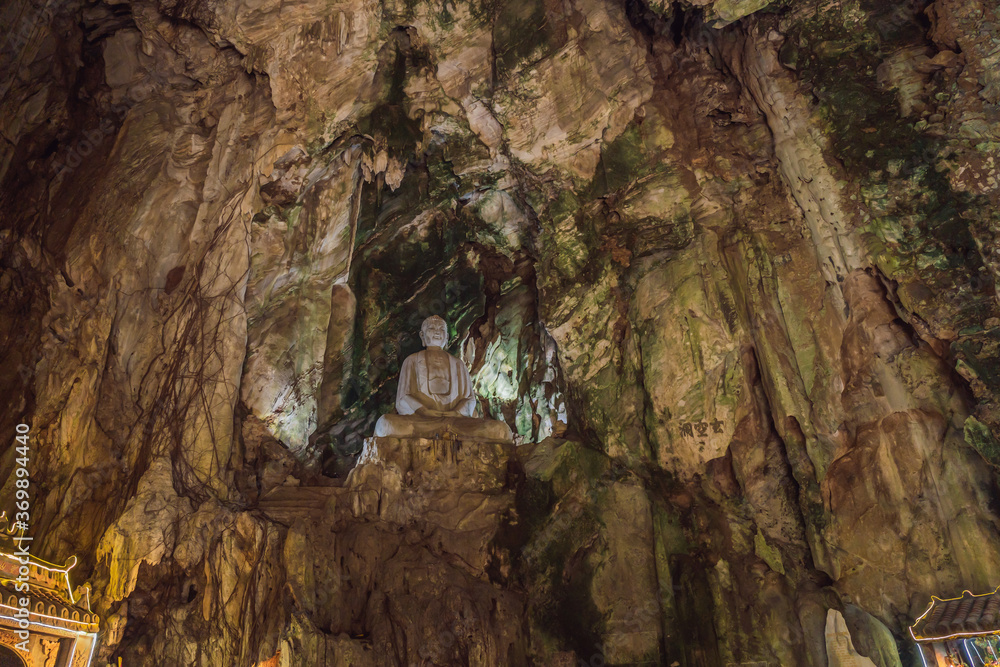 Huyen Khong Cave with shrines, Marble mountains, Vietnam