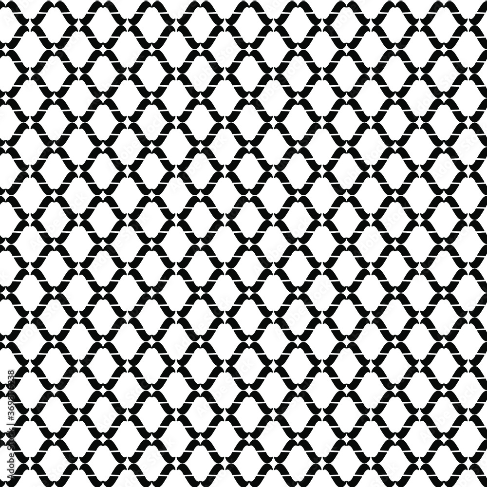 Vector abstract transparent geometric ornament monochrome seamless pattern background tile with barbed wire Vector abstract transparent geometric ornament monochrome seamless pattern background tile with barbed wire