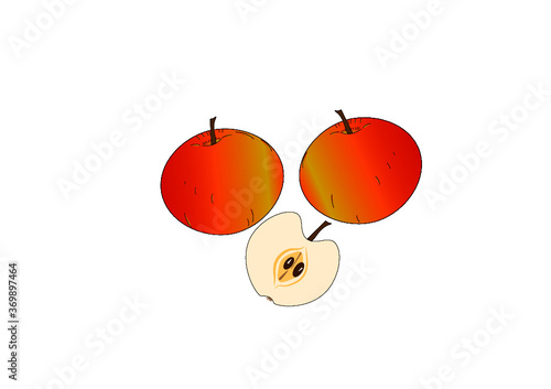 esempio di mela per logo illustrazione etichetta succo di frutta crostate frutta fresca bio