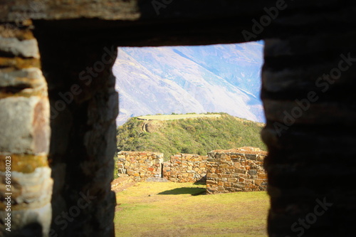 cerimonial plaza in choquequirao city photo