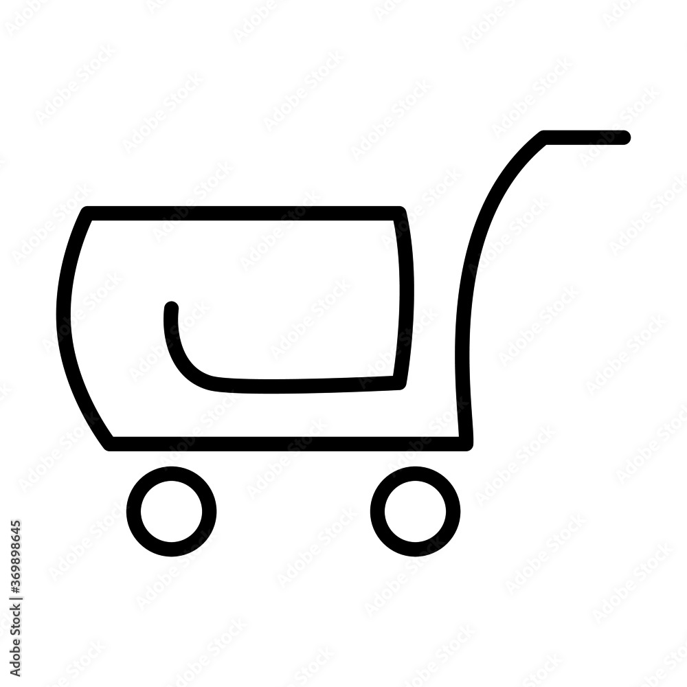 illustration vector graphic of shooping cart or trolley icon illustration vector graphic of shooping cart or trolley icon