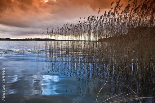 View on a beautiful lake in denmark scandinavia