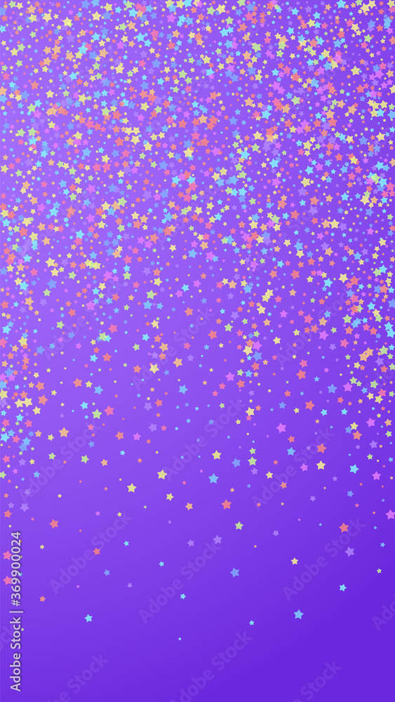 Festive bizarre confetti. Celebration stars. Color