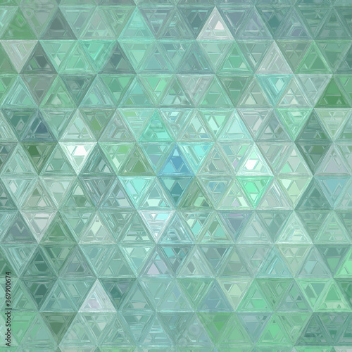 Abstract winter mosaic background in blue and turquoise colors.