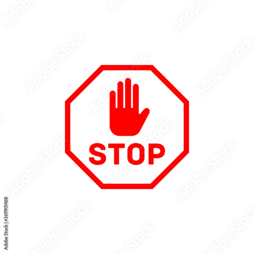 stop sign red color vector eps