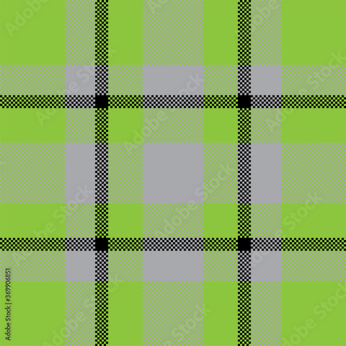 Pixel background vector design. Modern seamless pattern plaid. Square texture fabric. Tartan scottish textile. Beauty color madras ornament.