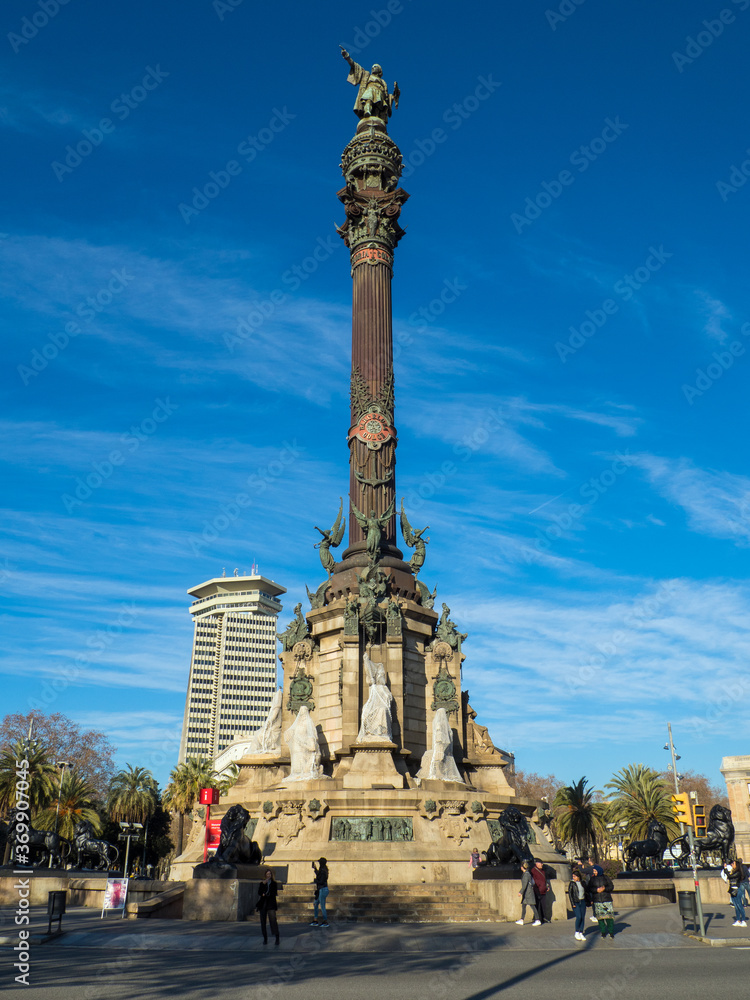 Columbus statue in Barcelona