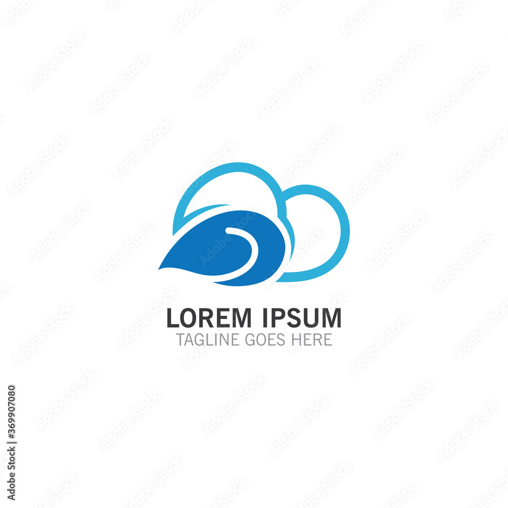 Cloud logo simple creative template vector illustration design icon Cloud logo simple creative template vector illustration design icon