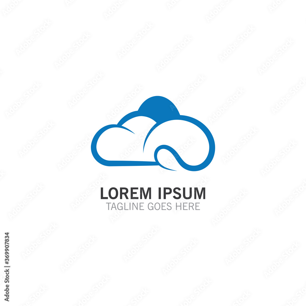 Cloud logo simple creative template vector illustration design icon Cloud logo simple creative template vector illustration design icon