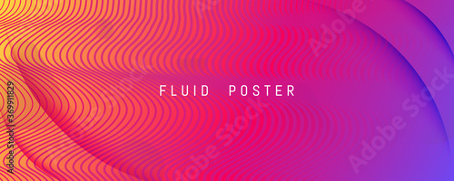 Colorful Fluid Shape. Flow Abstract Design. Vivid 