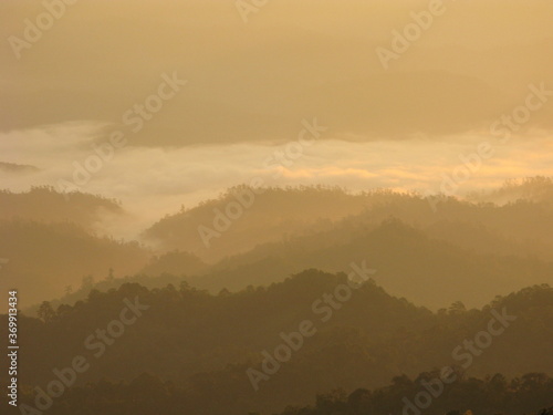 The spectacular sea of mist at Huai Nam Dang National Park. 