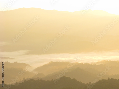 The spectacular sea of mist at Huai Nam Dang National Park. 