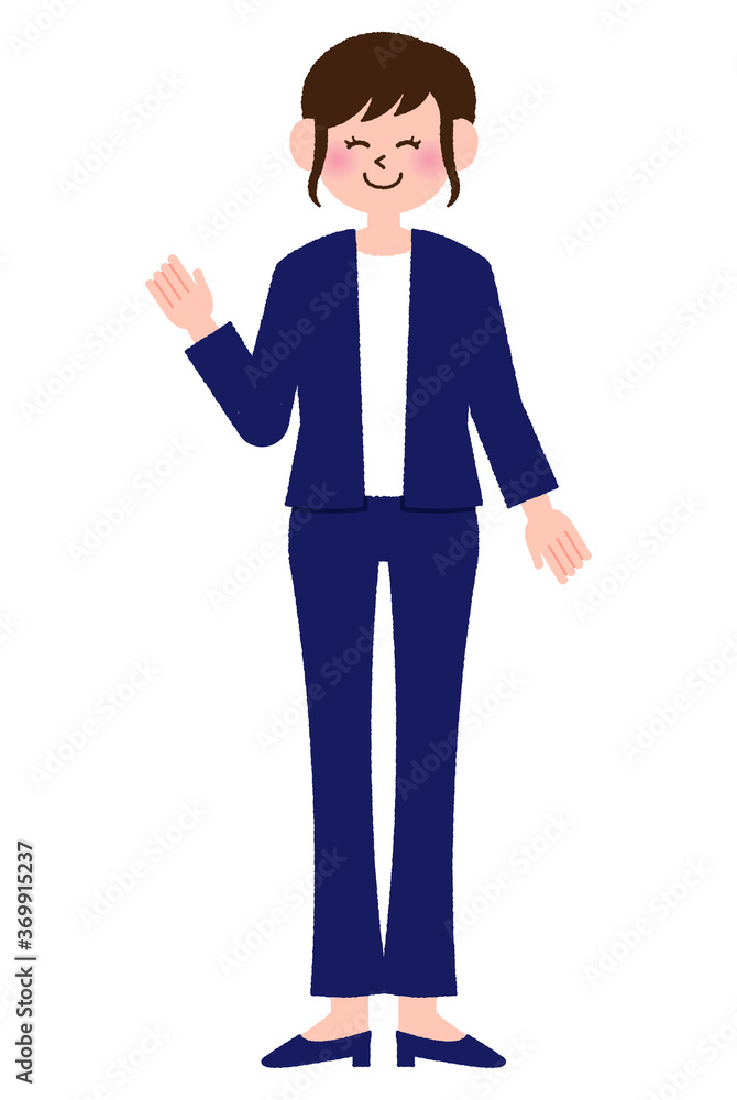 ポーズをとっているスーツ姿の女性 ポーズをとっているスーツ姿の女性