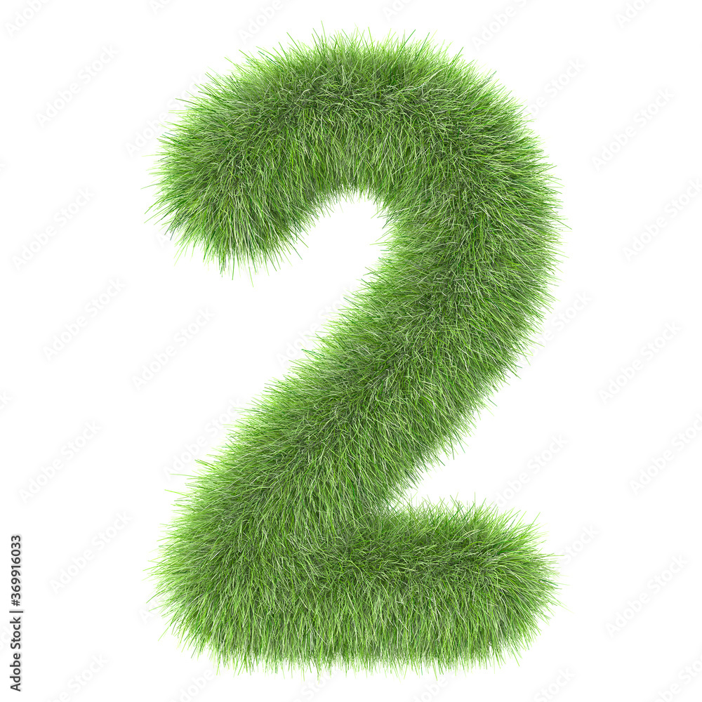 3d Grass creative cartoon nature decorative number 2 3d Grass creative cartoon nature decorative number 2