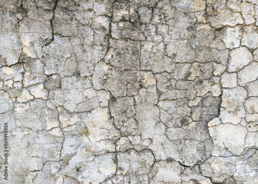 Wall background made of cracks. The texture of gray, dirty, cracked concrete. Wall background made of cracks. The texture of gray, dirty, cracked concrete.