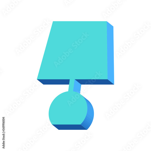 Wallpaper Mural Blue table lamp on a white background 3d, vector Torontodigital.ca