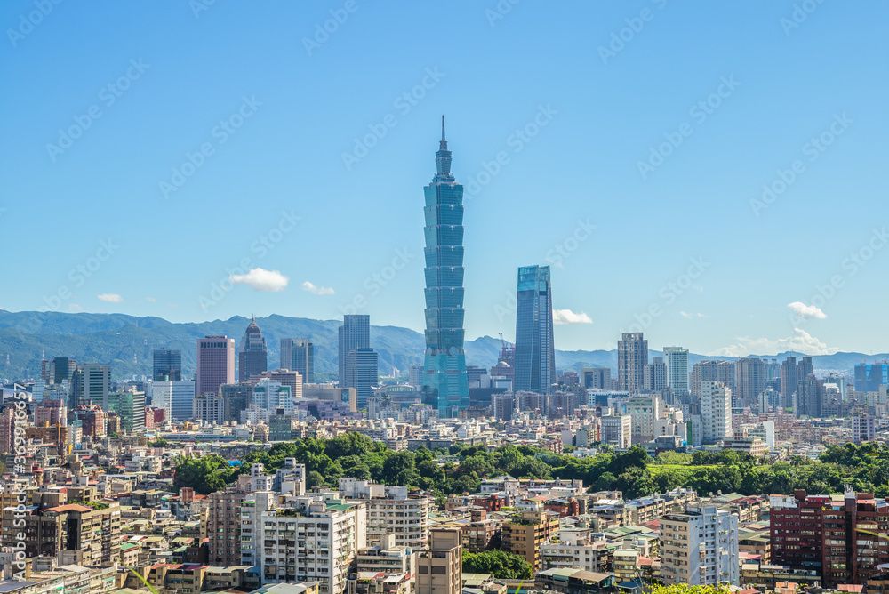 Panoramic view of Taipei City in taiwan