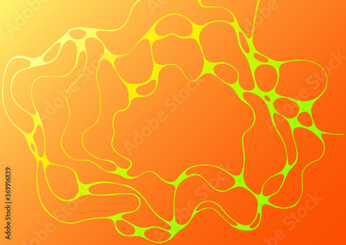 Creative autumn or summer wavy fluid gradient