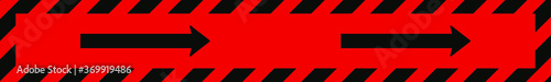 Freccia Direzionale percorso rosso