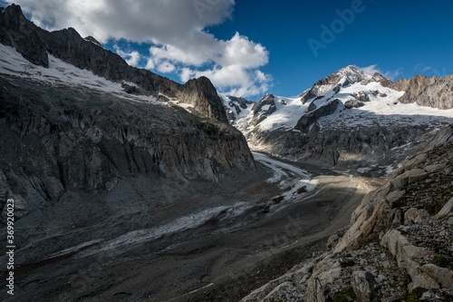 view of Oberaletsch Glacier in the Valais Alps