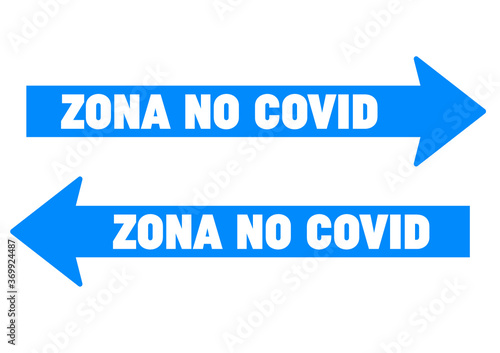 Zona No Covid - Frecce Sx e Dx Blu