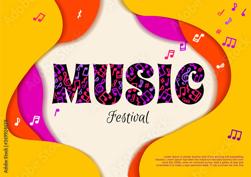 Canvas Print Poster Music festival, vector concept