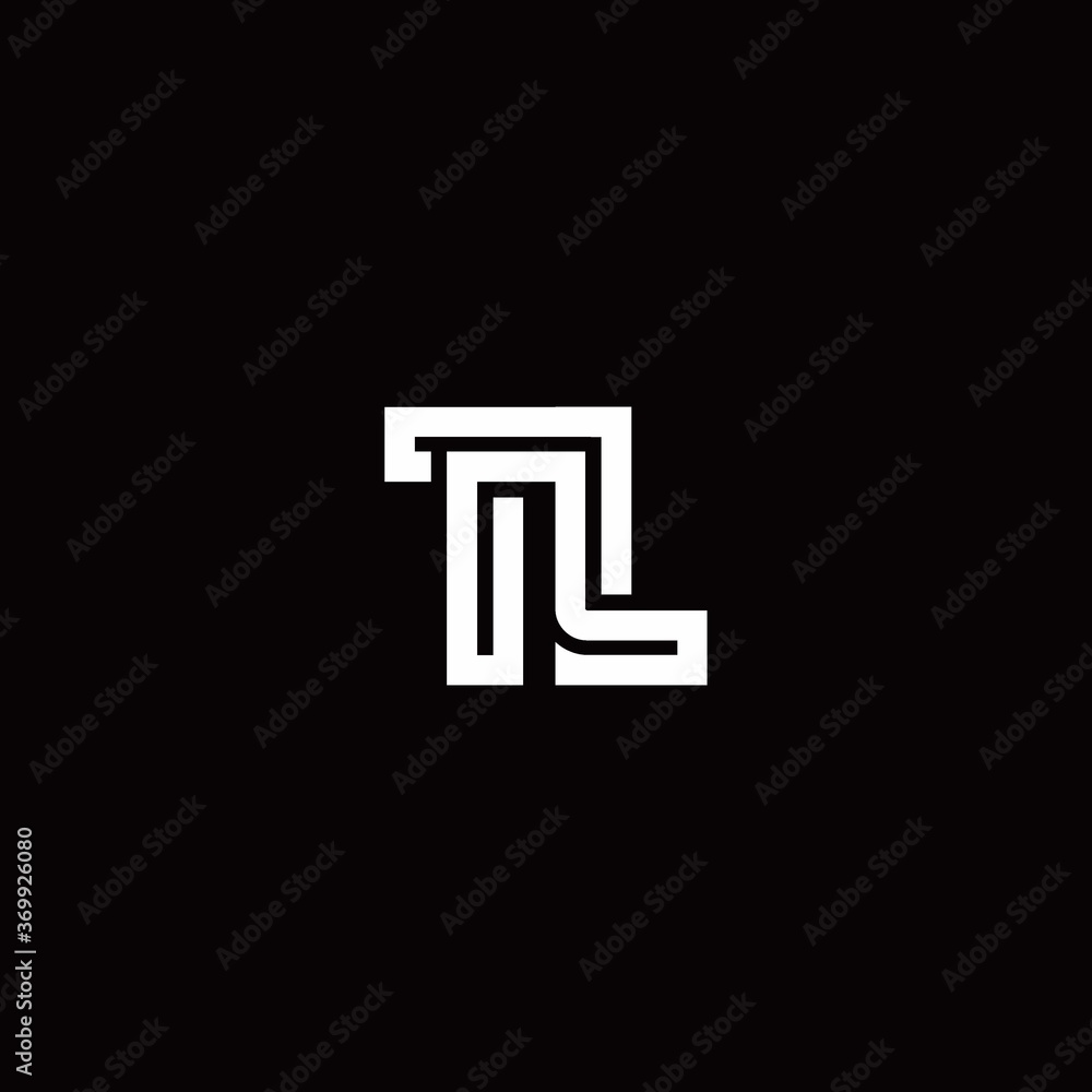 TL monogram logo with abstract line