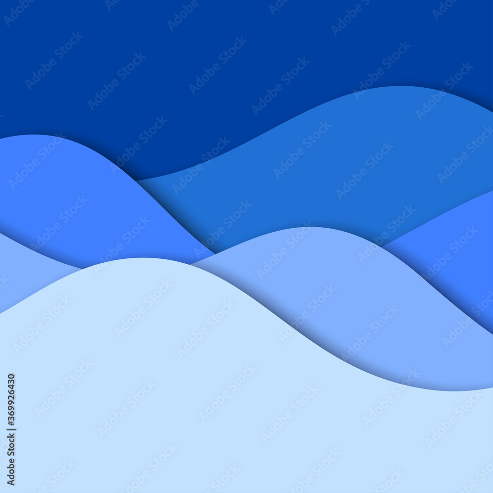 Fototapeta premium 3D abstract background and paper cut shapes, vector illustration