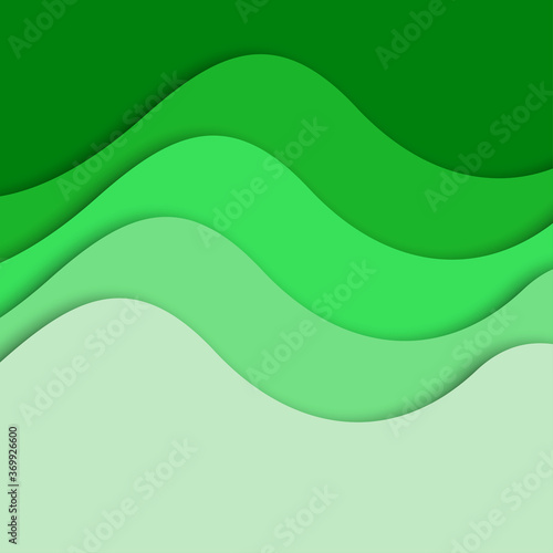 3D abstract background and paper cut shapes  vector illustration