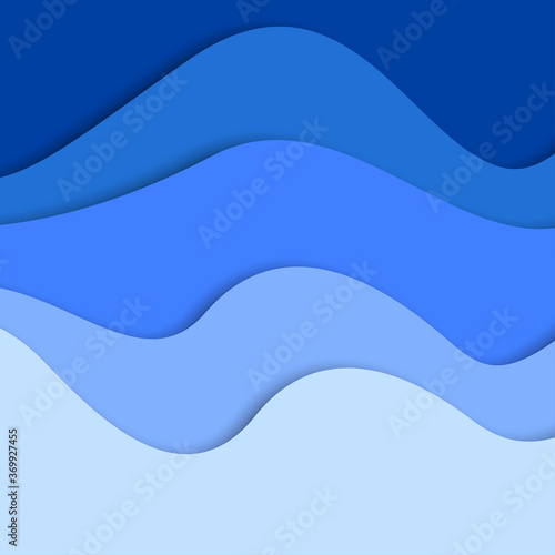 3D abstract background and paper cut shapes, vector illustration