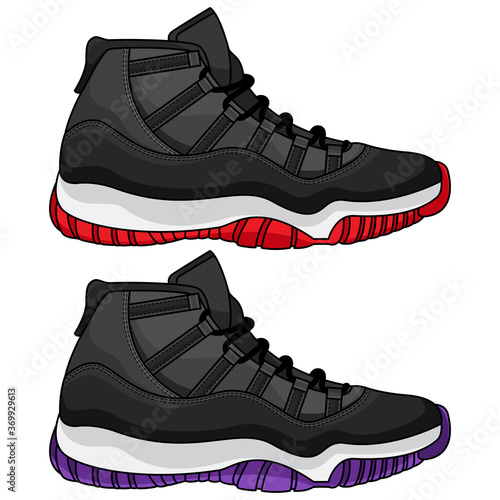 best basketball shoes vector