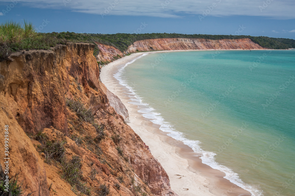 Cliffs at beach near Maceio, at road AL-101 - Alagoas - Brazil