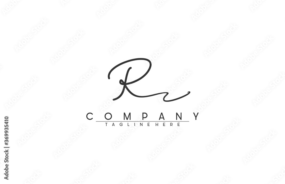 Signature Letter R Logo Signature Letter R Logo