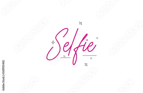 Typography slogan SELFIE vector shirt printing