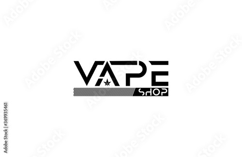 VAPE SHOP MODERN TYPOGRAPHY VECTOR DESIGN