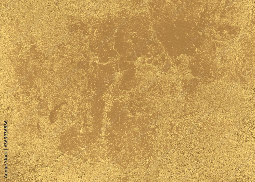 Golden abstract decorative paper texture background for artwork - Illustration