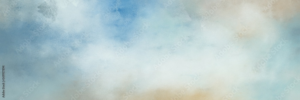 awesome abstract painting background texture with light gray, pastel blue and cadet blue colors and space for text or image. can be used as horizontal background texture - obrazy, fototapety, plakaty 