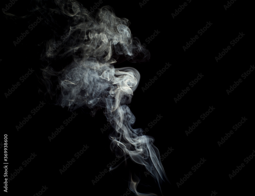White fog or smoke on black background