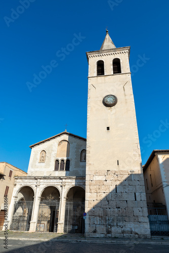 tower in square Garibaldi in the center of spoleto