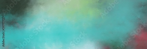 stunning abstract painting background texture with medium aqua marine, dark slate gray and dim gray colors and space for text or image. can be used as horizontal background graphic