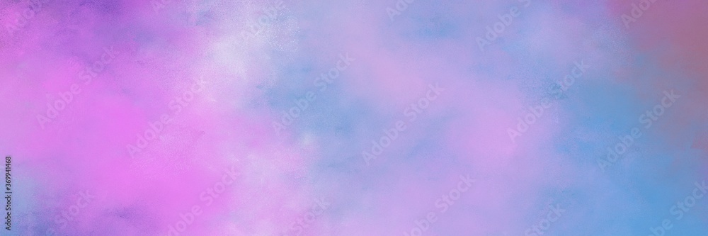 stunning vintage abstract painted background with light pastel purple and corn flower blue colors and space for text or image. can be used as horizontal background texture