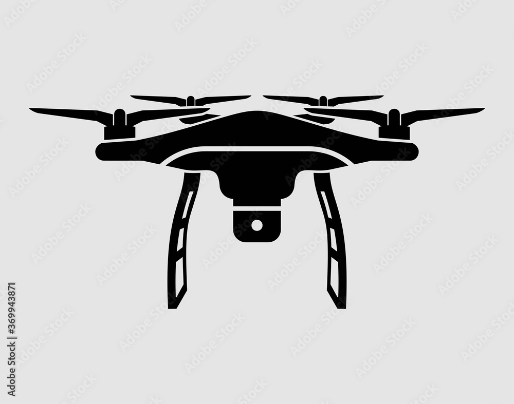 drone icon vector isolated with black and white colors drone icon vector isolated with black and white colors