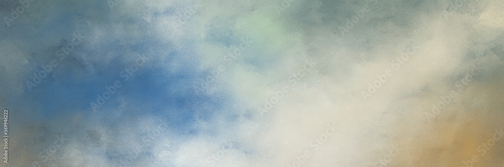 amazing abstract painting background texture with dark gray, teal blue and light gray colors and space for text or image. can be used as horizontal header or banner orientation