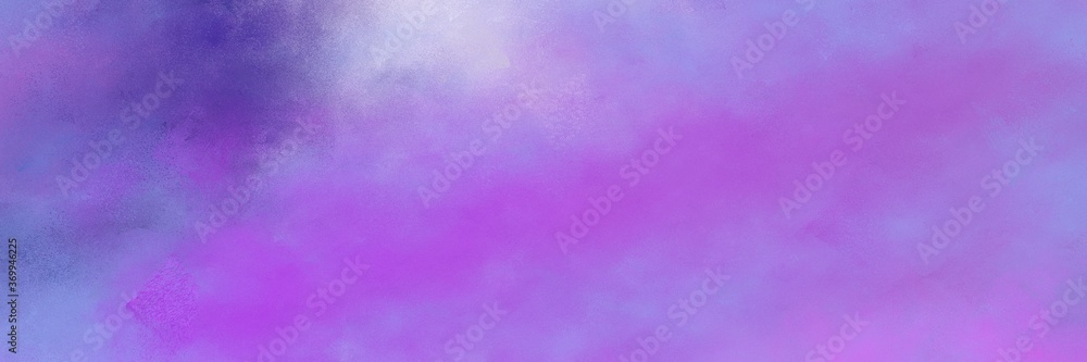 decorative vintage abstract painted background with medium purple and lavender blue colors and space for text or image. can be used as header or banner