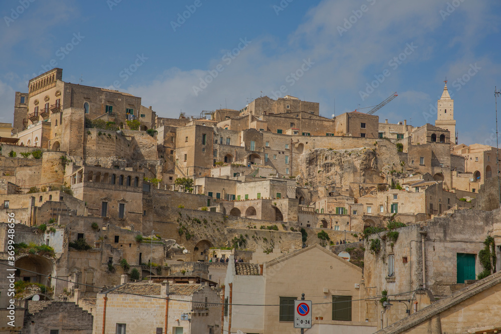 Matera Old Town, Sassi, unique architecture of stone houses